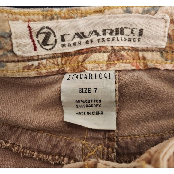 Vintage Womens Z Cavaricci Pants‎ Tan Velvet 7 Mid Rise Boot Cut White Label EUC - Picture 15 of 16